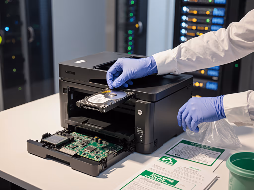 Printer End-of-Life Protocol: Secure Data & Recycling